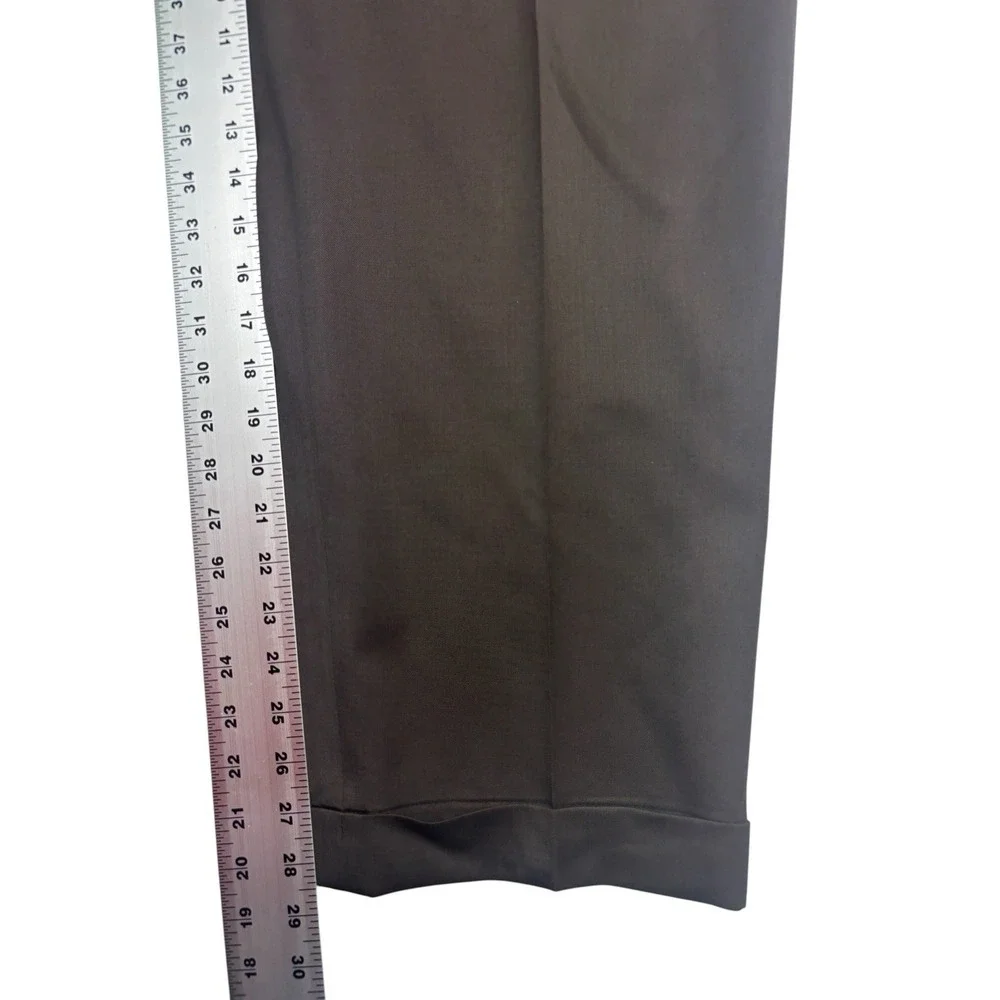 vtg 90s JB Britches 36x29 Brown Suit Pants Trousers USA Wool Pleated Relaxed